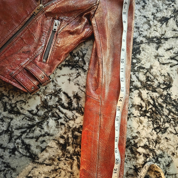 IRO Red Leather Jacket - Picture 6 of 9